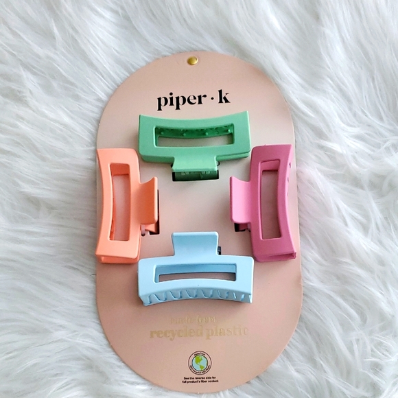 Piper K Vibrant Hair Clip Collection Set Of 4 NWT - Picture 1 of 2